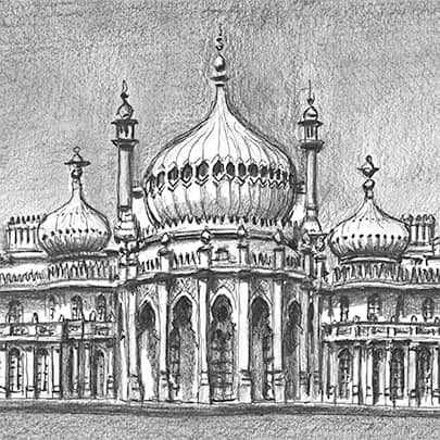 The Royal Pavilion in Brighton - Original Drawings