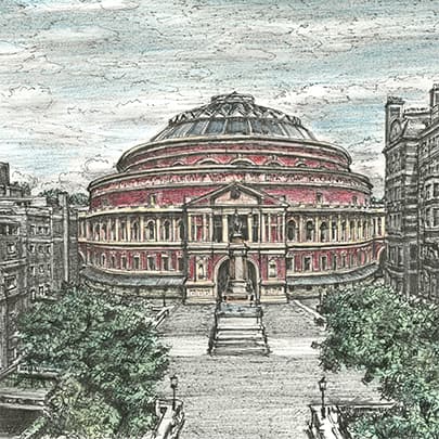 Drawing of Royal Albert Hall London 2022