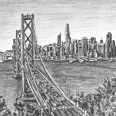San Francisco Skyline - Original Drawings