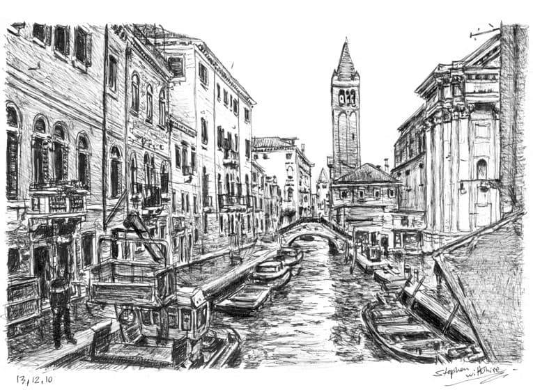 Venice Italy art drawing pen sketch illustration linedrawing  veniceitaly canals architecture  City art Urban sketchers  Architecture drawing