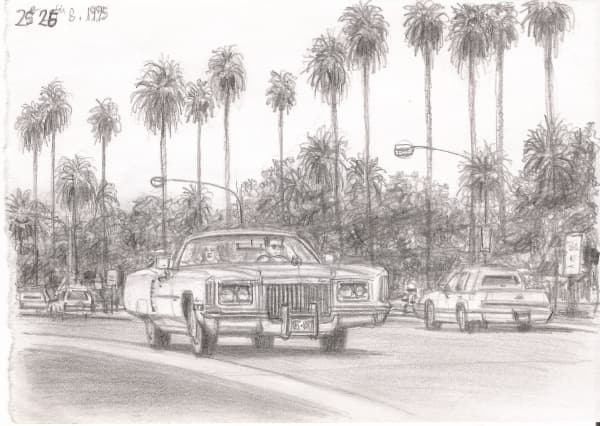 1972 Cadillac Eldorado Convertible - Original Drawings and Prints for Sale
