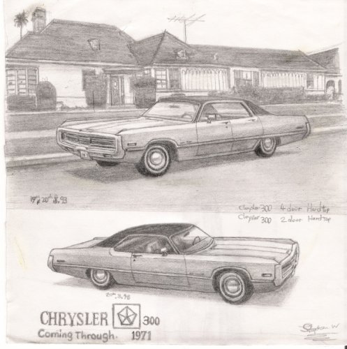Chrysler 300 - Original Drawings and Prints for Sale