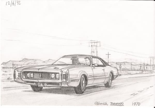 Oldsmobile Toronado - Original Drawings and Prints for Sale