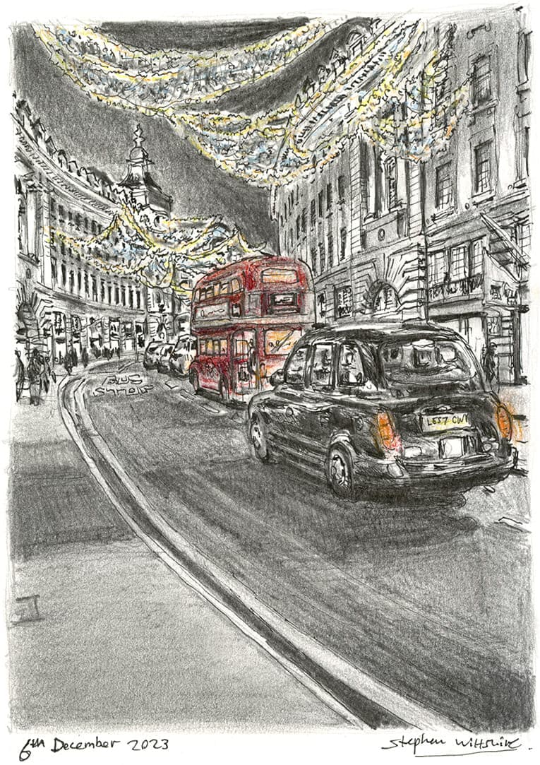 Christmas at Regent Street - Original Drawings and Prints