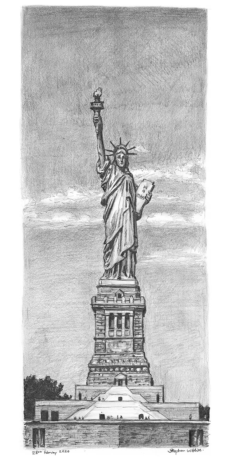 Statue of Liberty, New York - Original Drawings and Prints for Sale