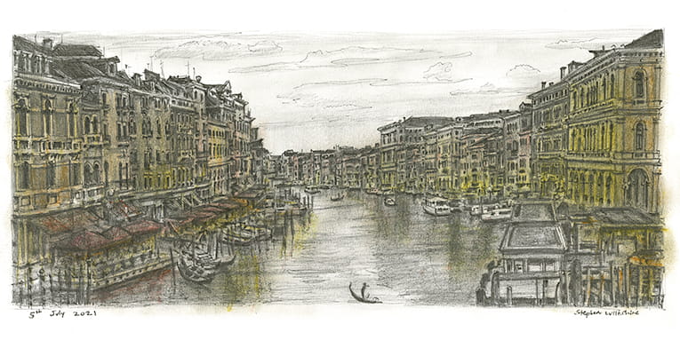 Canals of Venice - Original Drawings and Prints for Sale