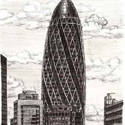The Artwork Gherkin Building, London 2005